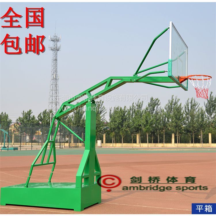 廣州籃球架廠家小區籃球架 戶外籃球架安裝可移動籃球架 重慶標準鋼化玻璃箱式 固定式籃球架(圖3)
