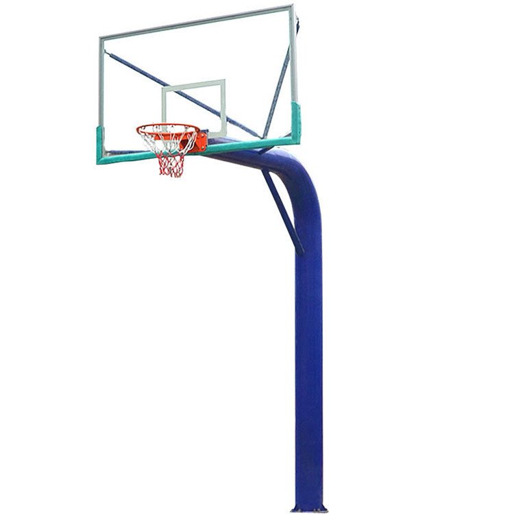 學校操場體育器材 220圓管籃球架 地面固定含預埋件(圖2)