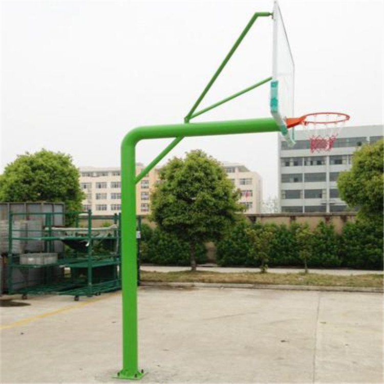 學校操場體育器材 220圓管籃球架 地面固定含預埋件(圖1)