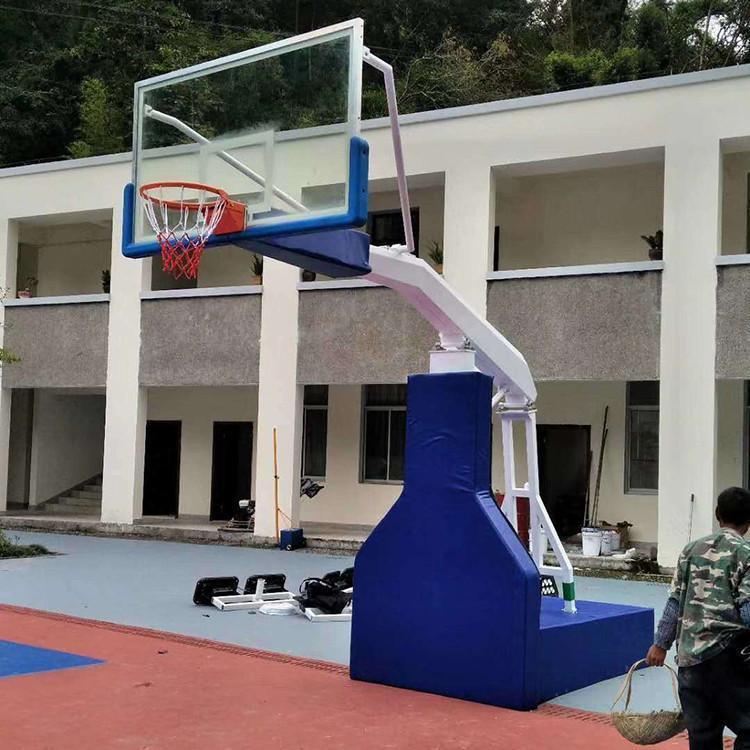 磊拓體育平箱仿液壓戶外標準鋼化籃板青少年比賽訓練室外籃球架子(圖1)